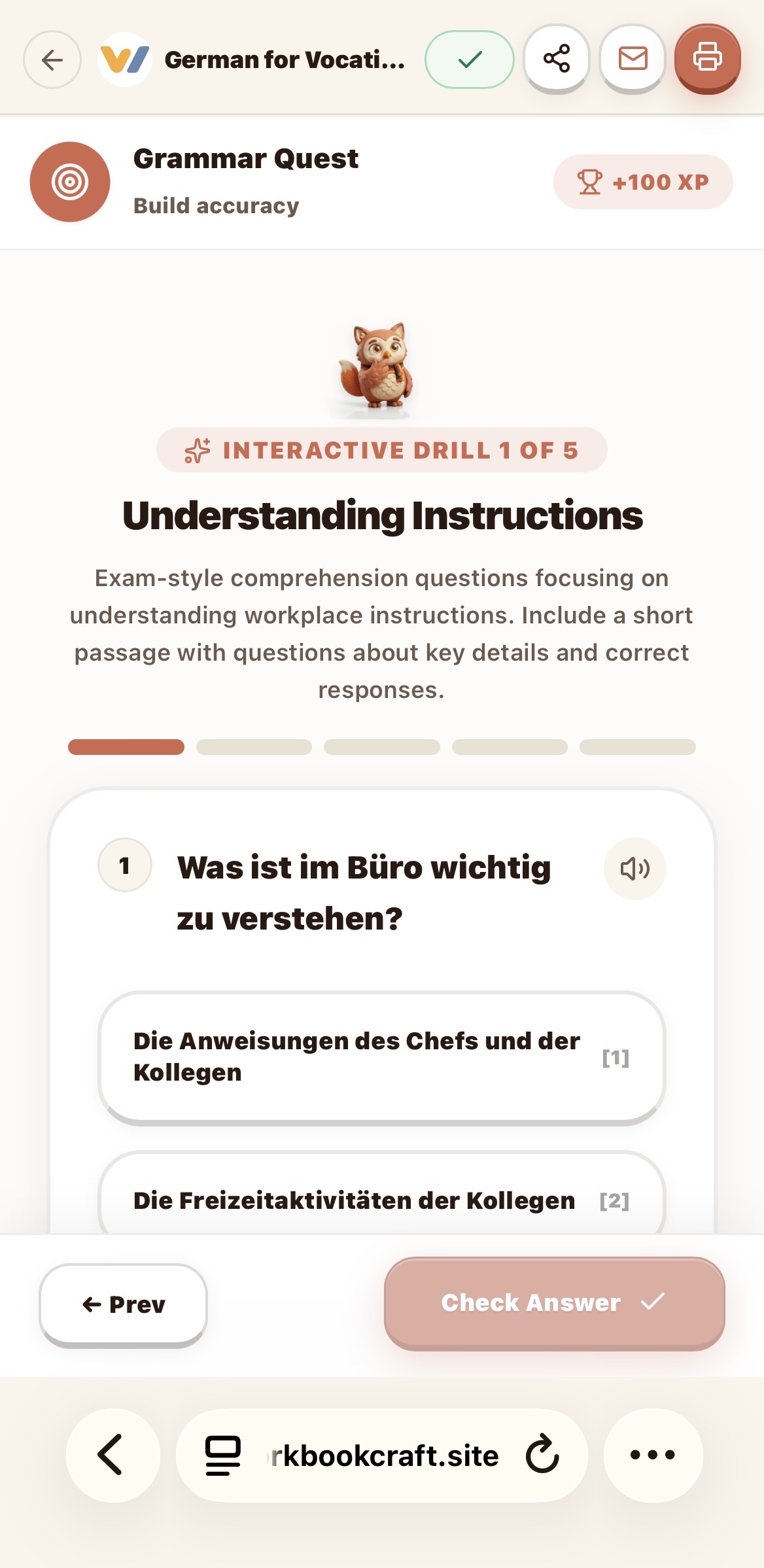 Grammar quest & interactive drills