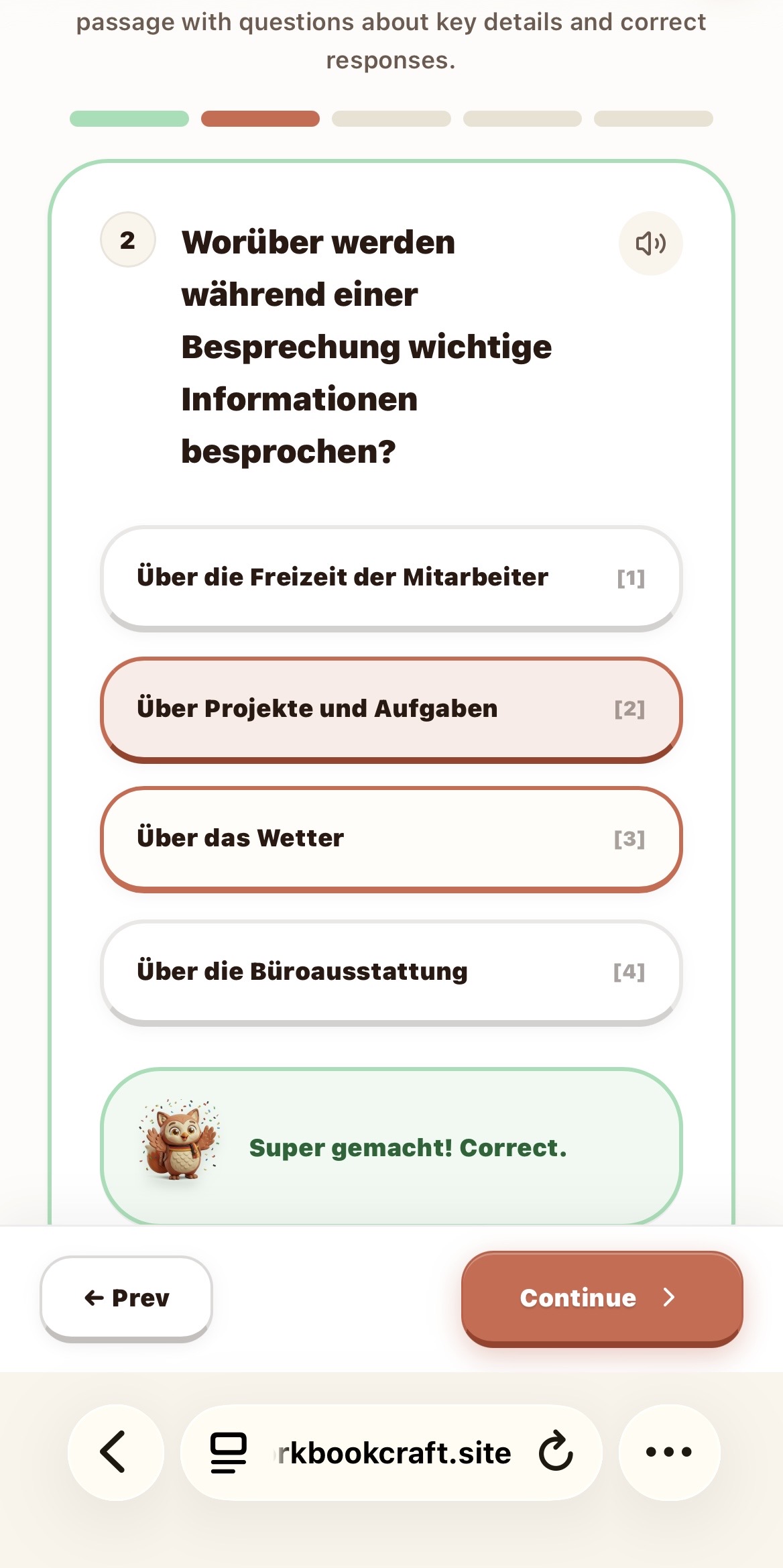 Instant scoring & feedback